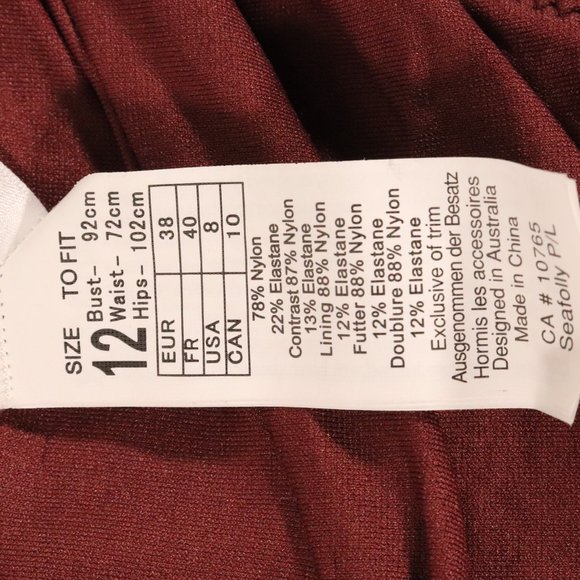 NWT Seafolly Cut Copy Split Side Brazilian in Tangelo - Picture 15 of 16